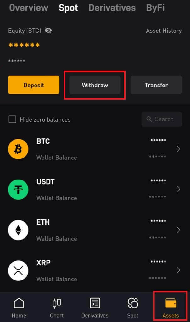 Bybit-dan nädip yza çekmeli